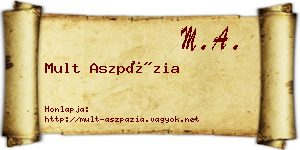 Mult Aszpázia névjegykártya